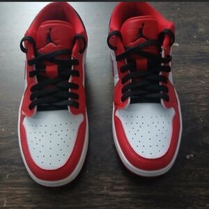Jordan Red and White Men's Shoes